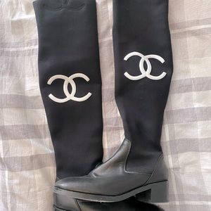 Chanel sock boots gently wore